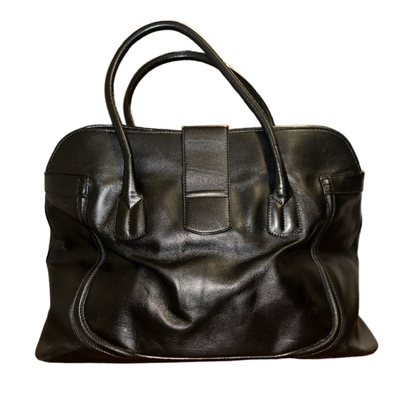 Authentic Tod’s Black Leather Weekender Shoulder Bag With Dust bag Vintage - Picture 6 of 11